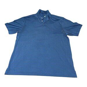 PGA Tour Polo Shirt Mens XL Striped Golf Performance Lightweight Short‎ Sleeve